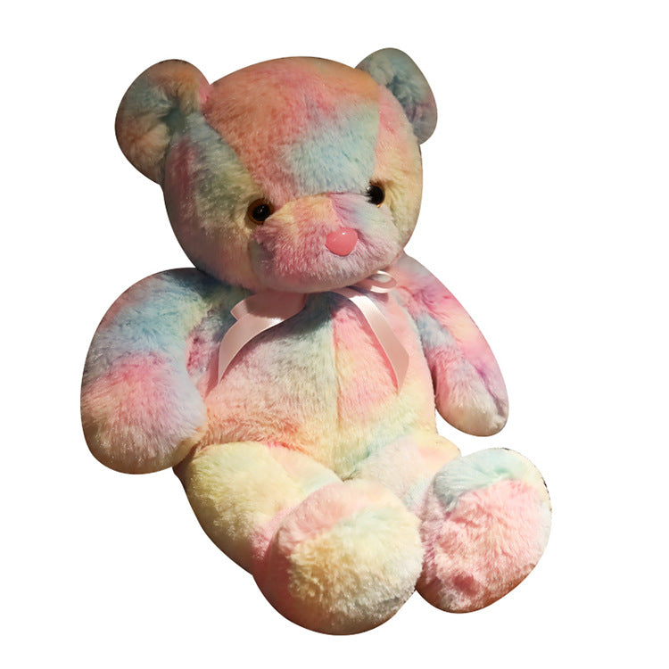 Candy-Colored Luminous Musical Teddy Bear Plush Toy, Soft Huggable Stuffed Animal