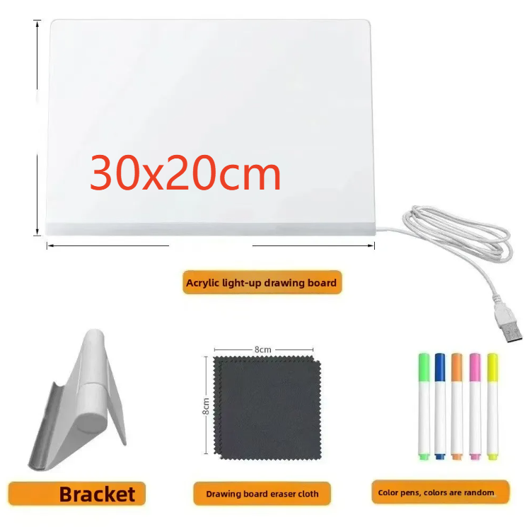 DIY luminous drawing board stall - transparent type