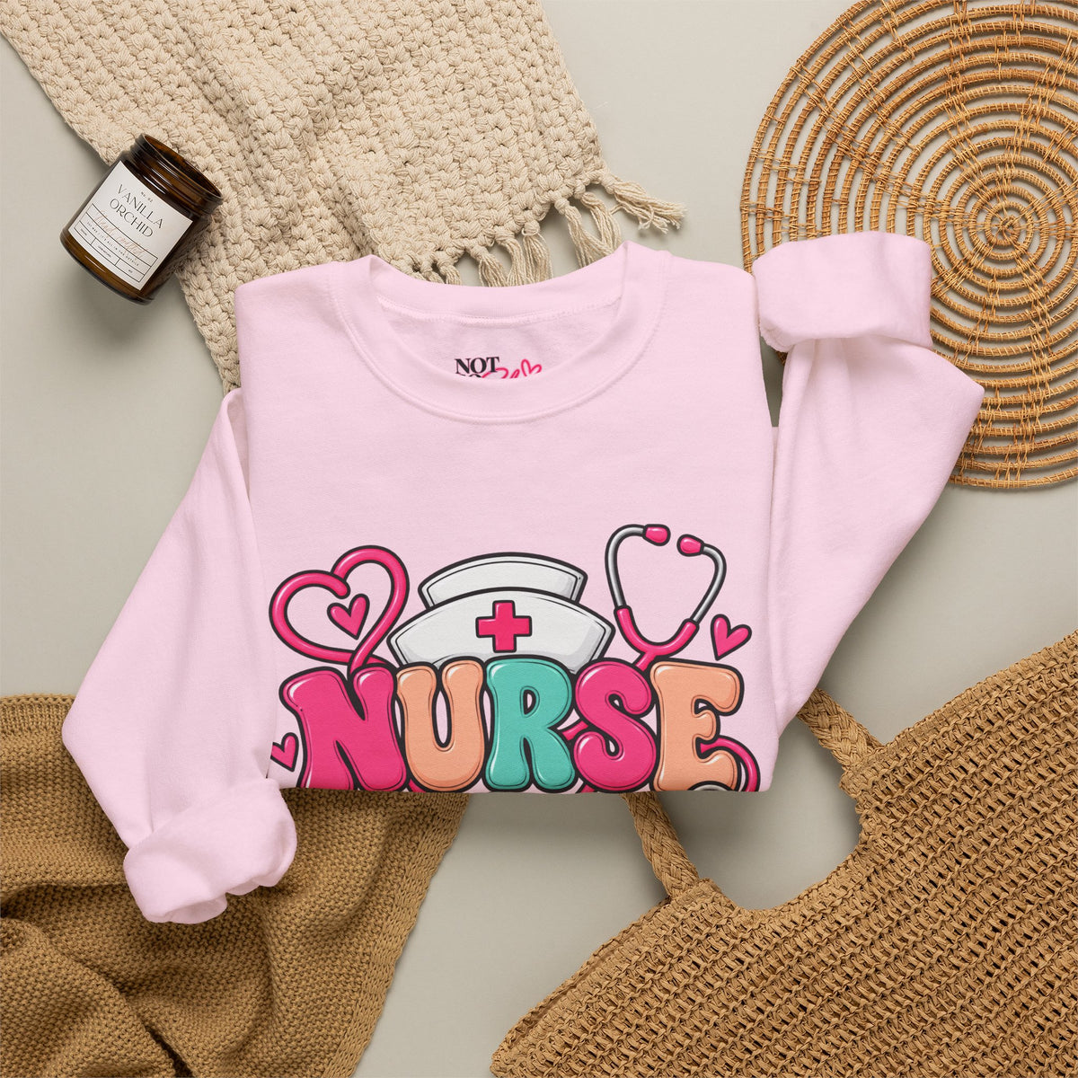 Nurse Crewneck Sweatshirt – Colorful Nursing Gift for Nurses and Healthcare Professionals