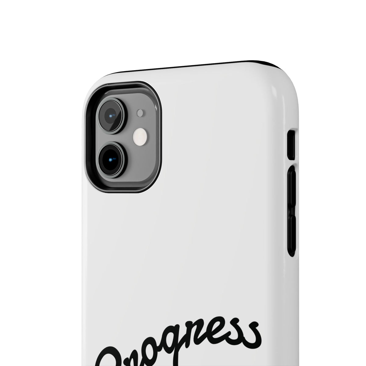 Progress Over Perfection Tough Phone Case — Minimal Motivational iPhone/Android Protective Cover