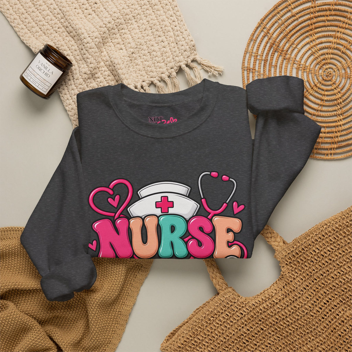 Nurse Crewneck Sweatshirt – Colorful Nursing Gift for Nurses and Healthcare Professionals