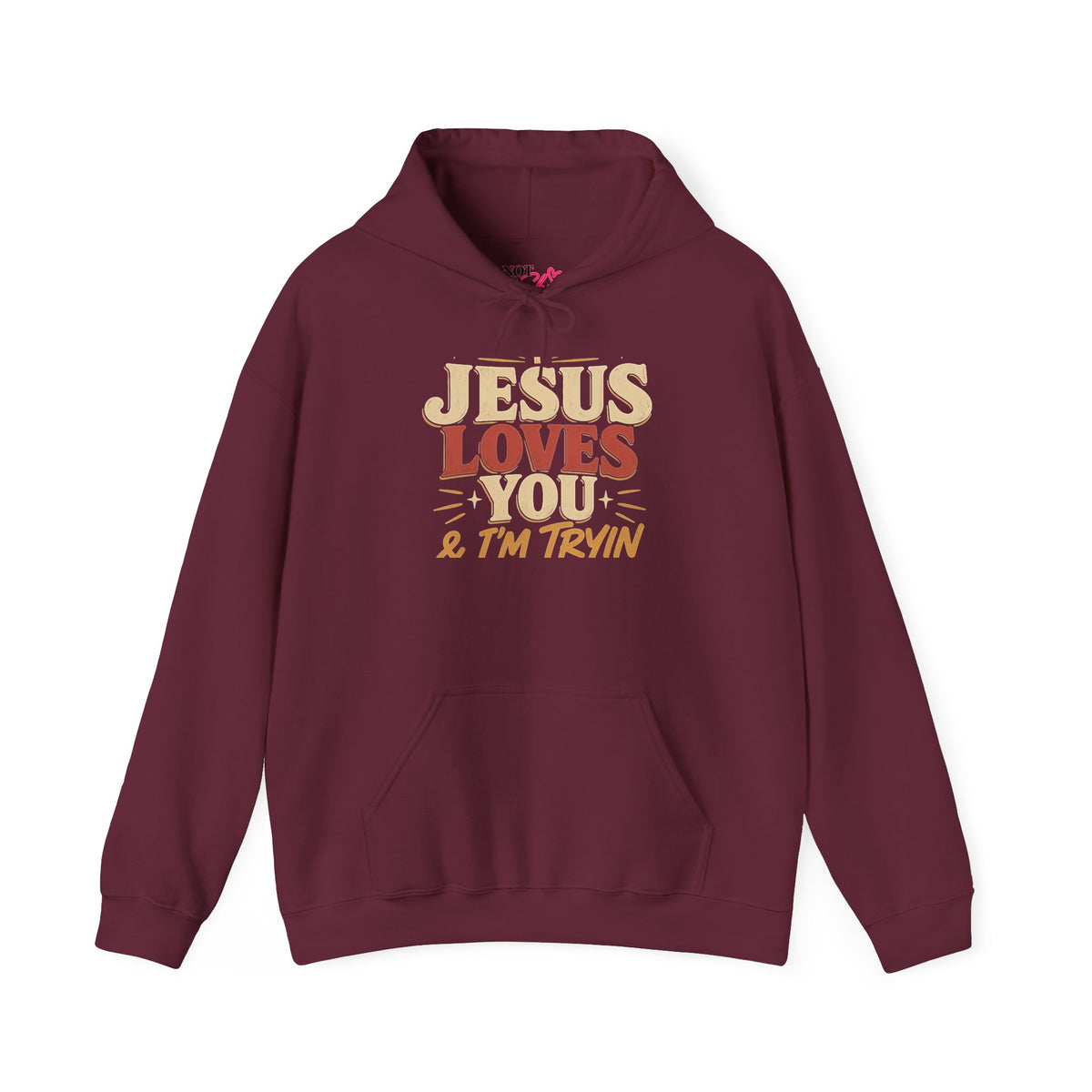 Jesus Loves You & I’m Trying Christian Hoodie