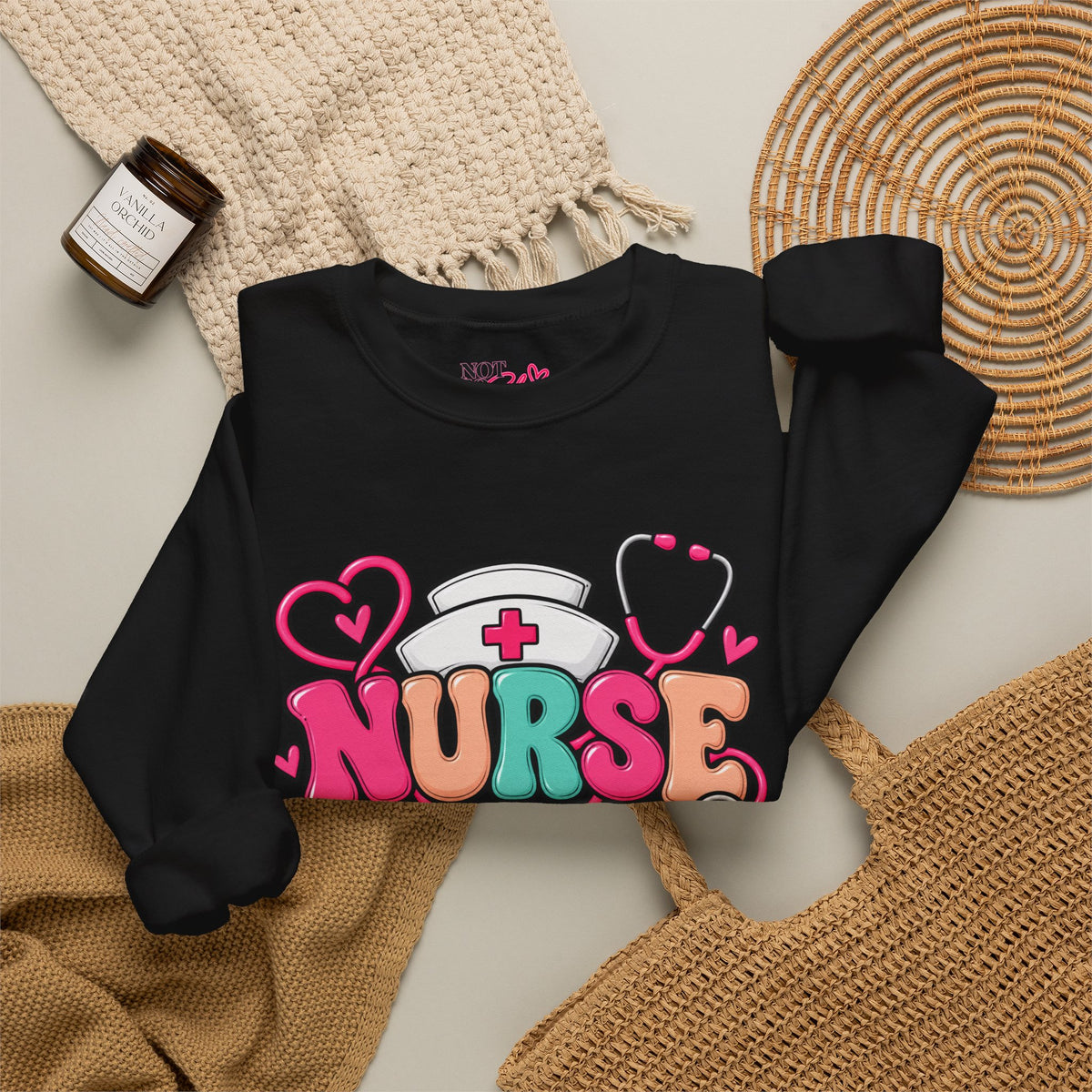 Nurse Crewneck Sweatshirt – Colorful Nursing Gift for Nurses and Healthcare Professionals