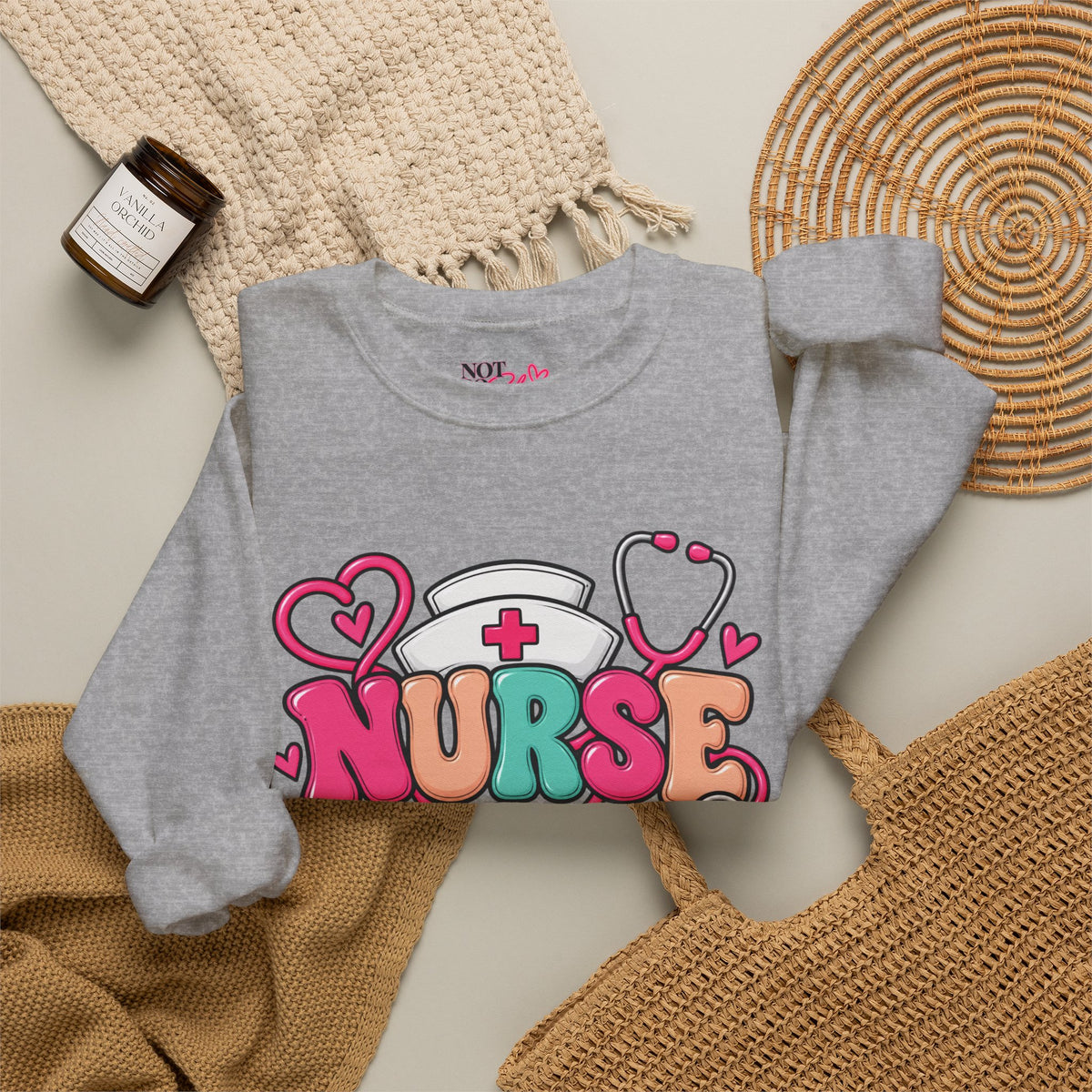 Nurse Crewneck Sweatshirt – Colorful Nursing Gift for Nurses and Healthcare Professionals