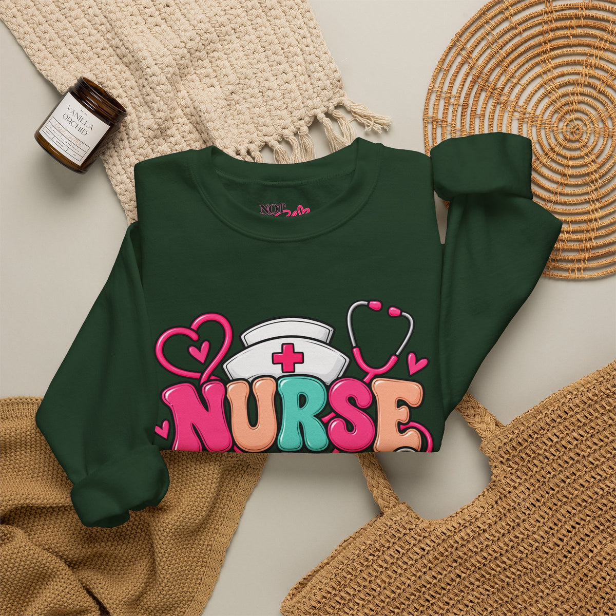 Nurse Crewneck Sweatshirt – Colorful Nursing Gift for Nurses and Healthcare Professionals