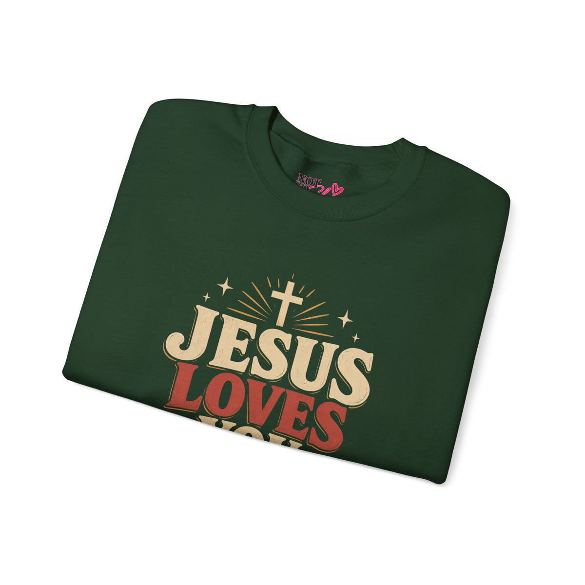 Jesus Loves You & I’m Tryin’ Christian Crewneck Sweatshirt