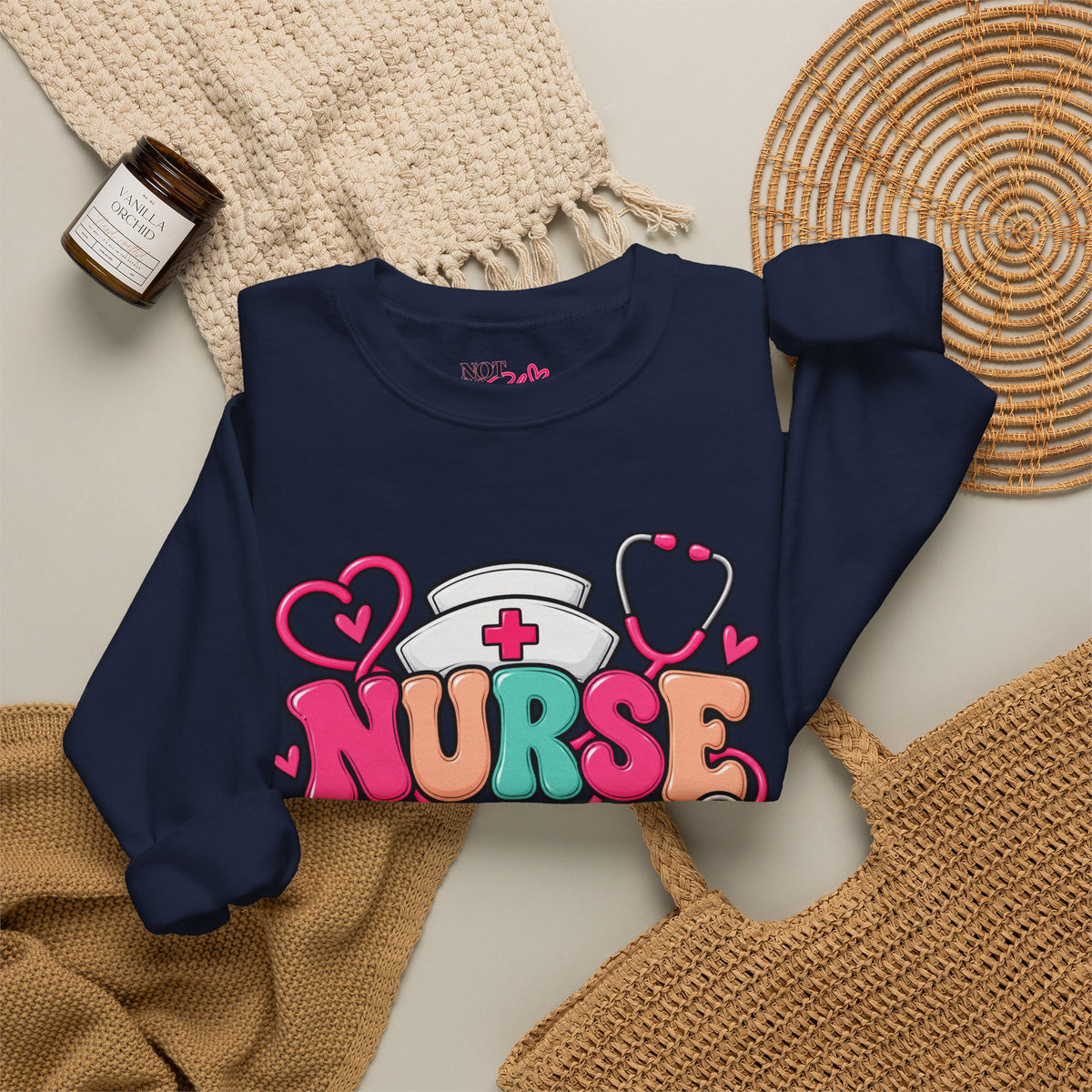 Nurse Crewneck Sweatshirt – Colorful Nursing Gift for Nurses and Healthcare Professionals