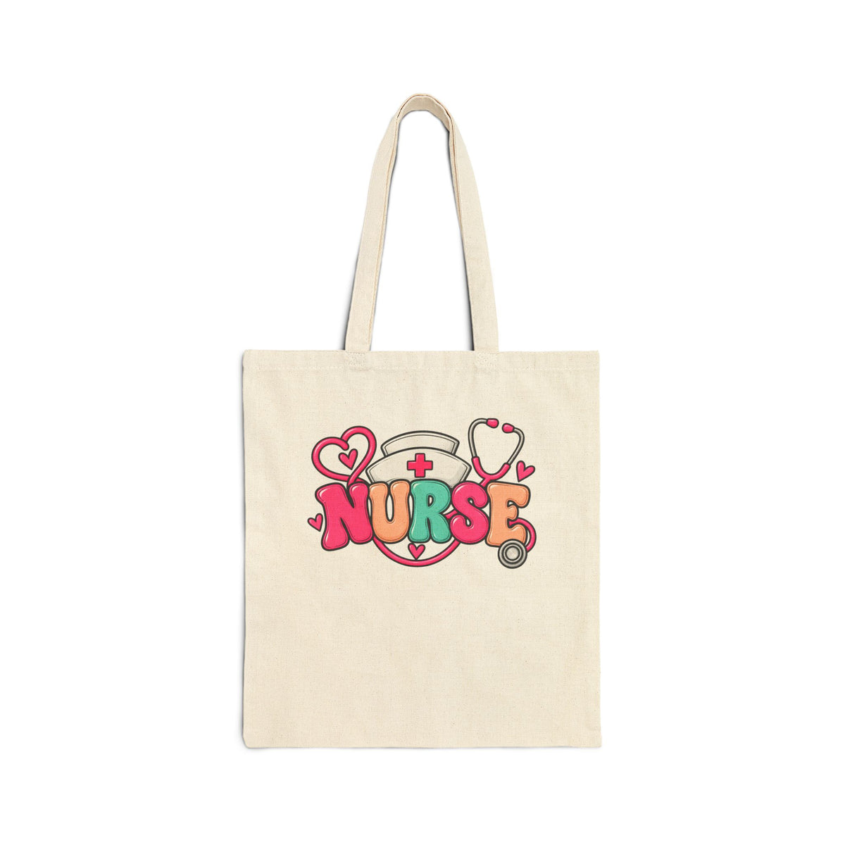Nurse Heart Cotton Canvas Tote Bag