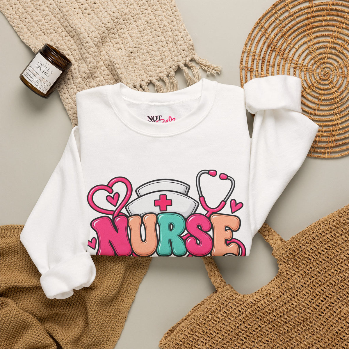 Nurse Crewneck Sweatshirt – Colorful Nursing Gift for Nurses and Healthcare Professionals