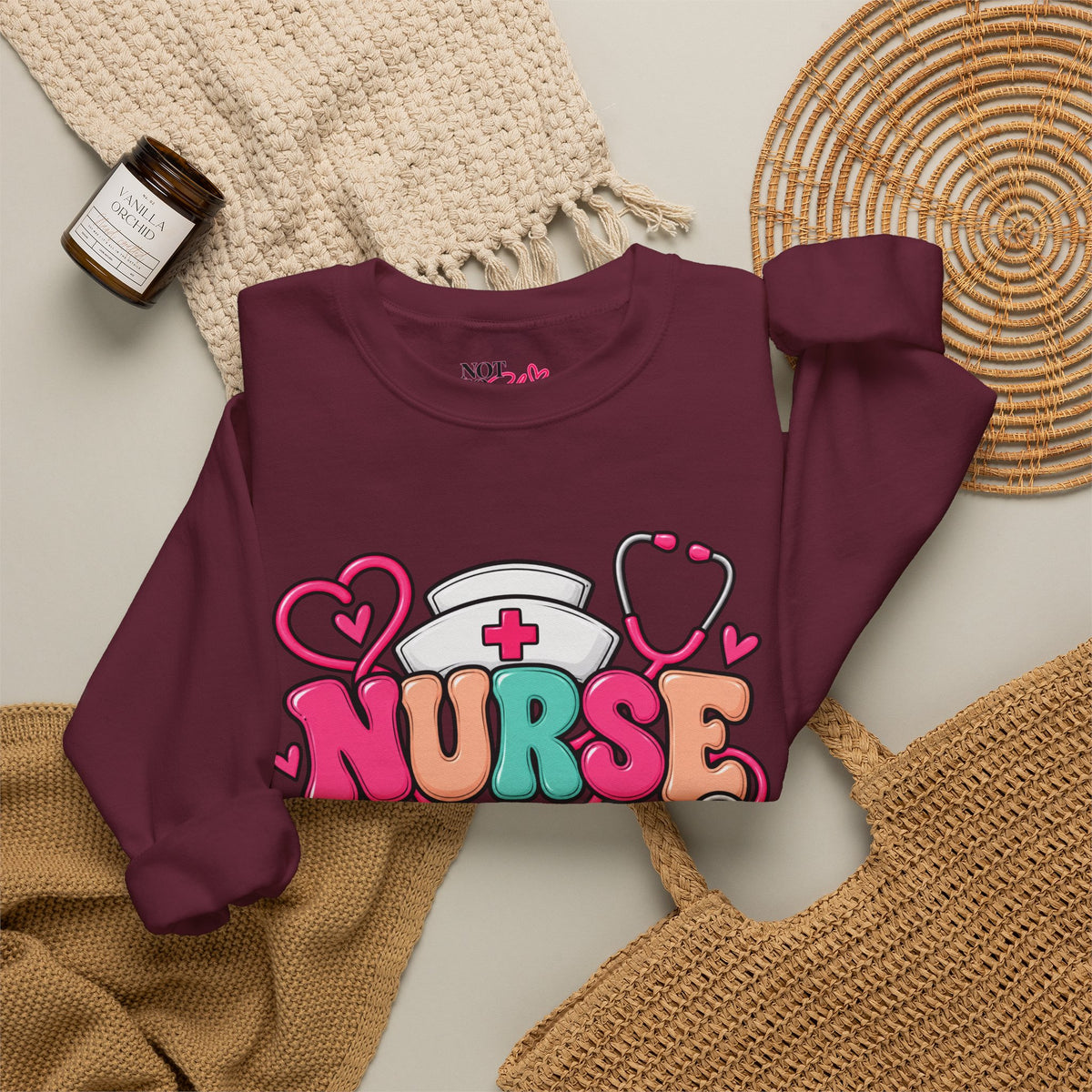 Nurse Crewneck Sweatshirt – Colorful Nursing Gift for Nurses and Healthcare Professionals
