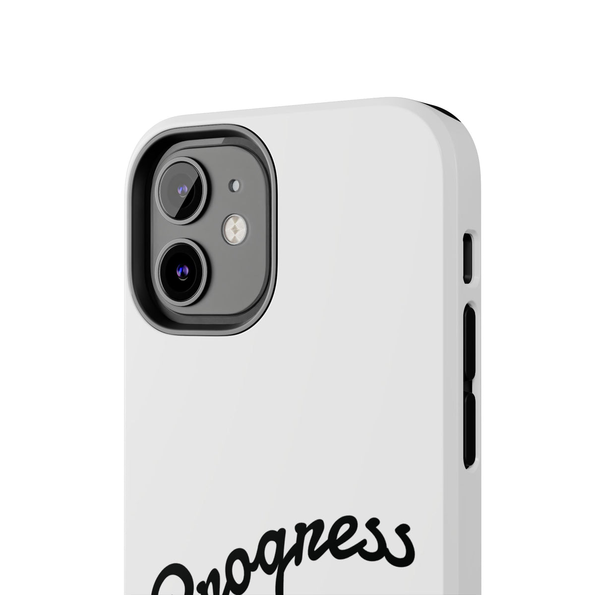 Progress Over Perfection Tough Phone Case — Minimal Motivational iPhone/Android Protective Cover