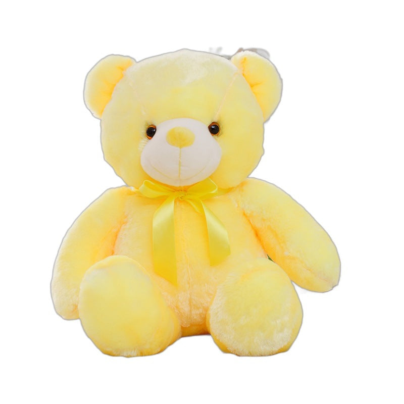 Candy-Colored Luminous Musical Teddy Bear Plush Toy, Soft Huggable Stuffed Animal