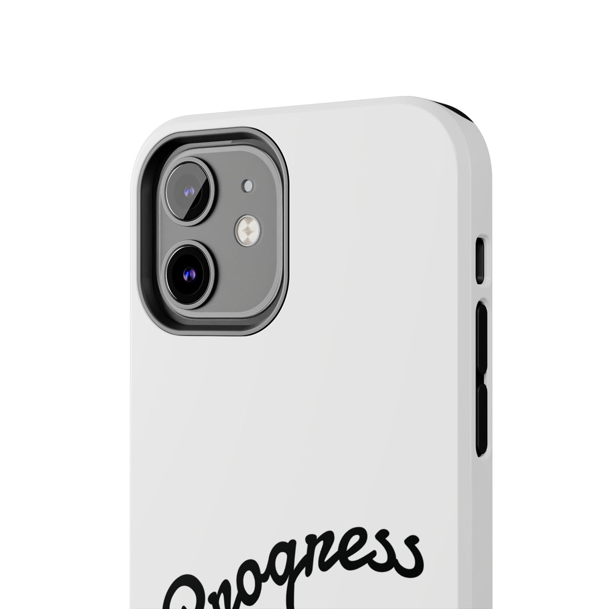 Progress Over Perfection Tough Phone Case — Minimal Motivational iPhone/Android Protective Cover