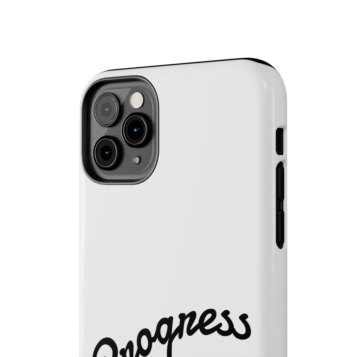 Progress Over Perfection Tough Phone Case — Minimal Motivational iPhone/Android Protective Cover