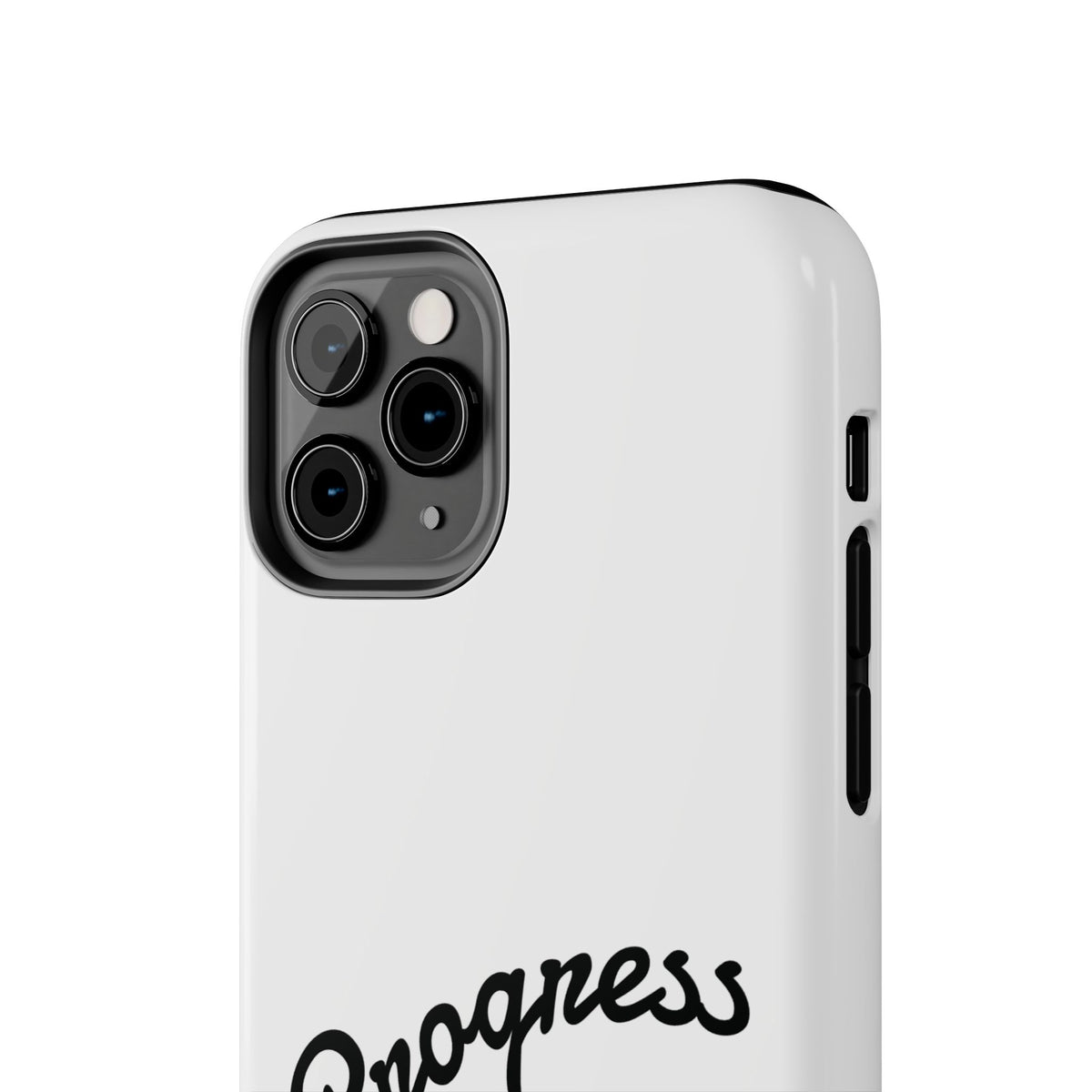 Progress Over Perfection Tough Phone Case — Minimal Motivational iPhone/Android Protective Cover