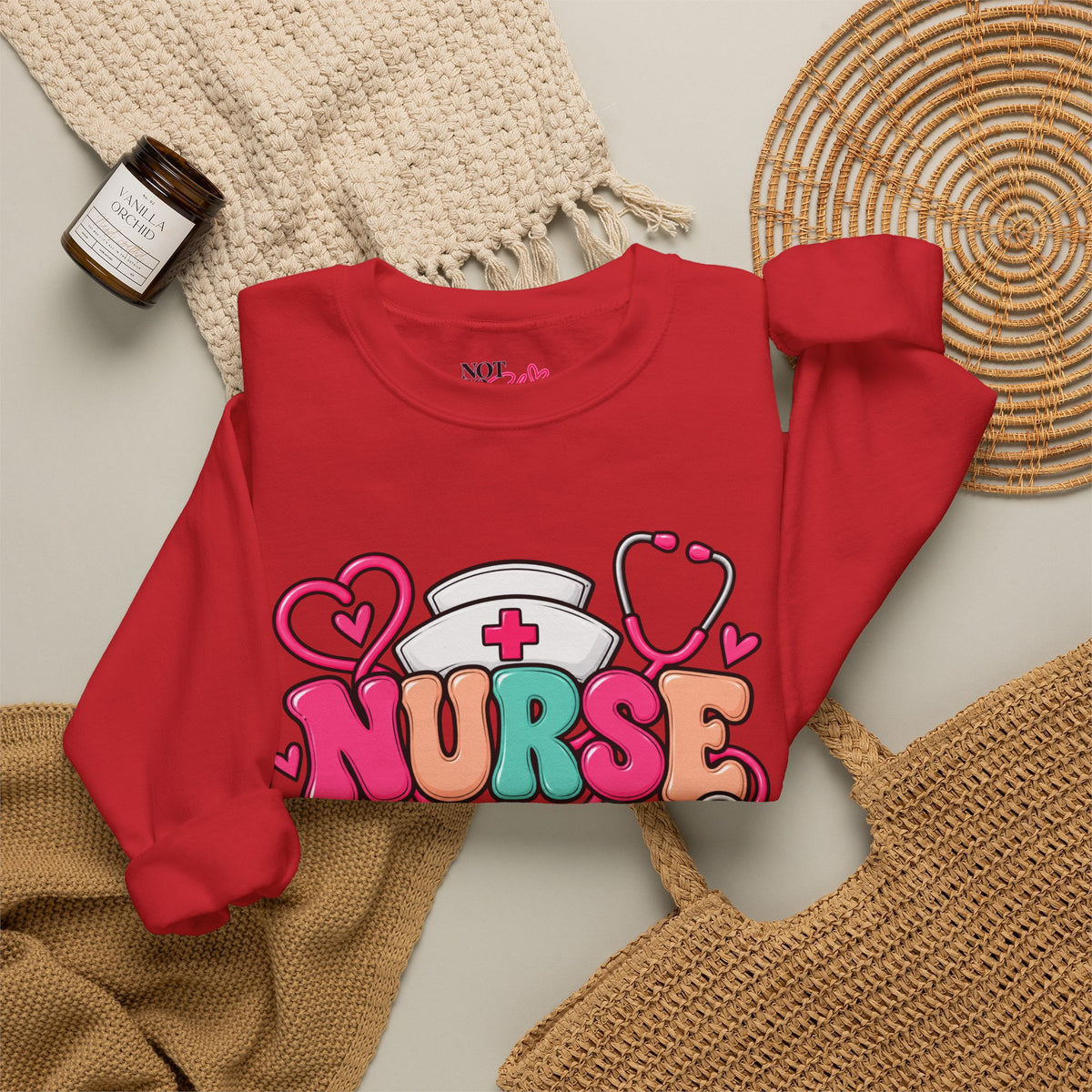 Nurse Crewneck Sweatshirt – Colorful Nursing Gift for Nurses and Healthcare Professionals