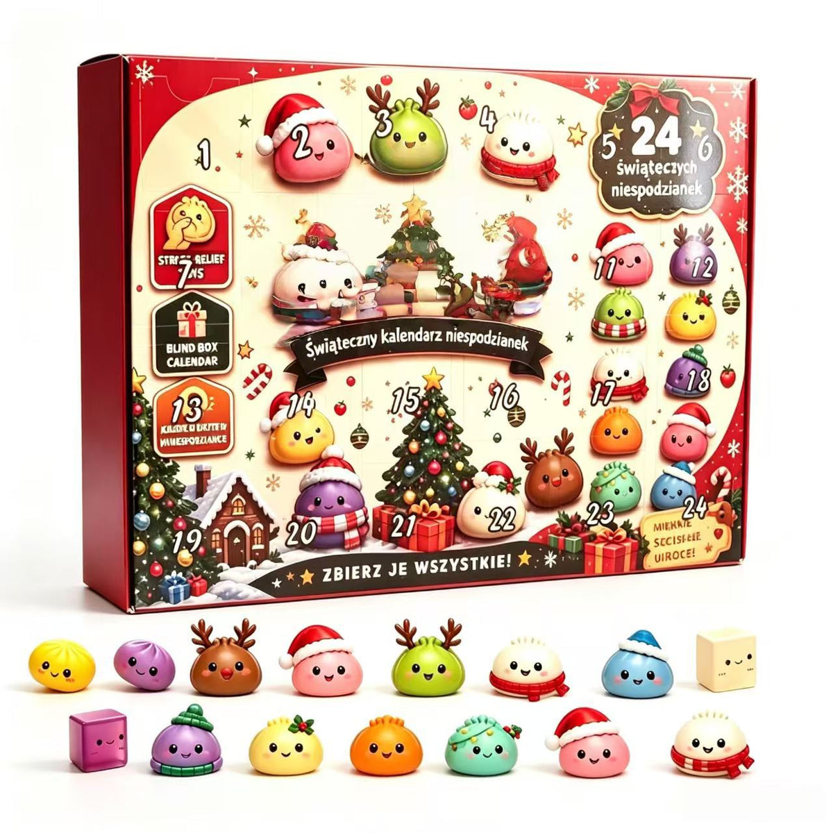 Christmas Squishies Advent Soft and Cute Toy Advent Calendar