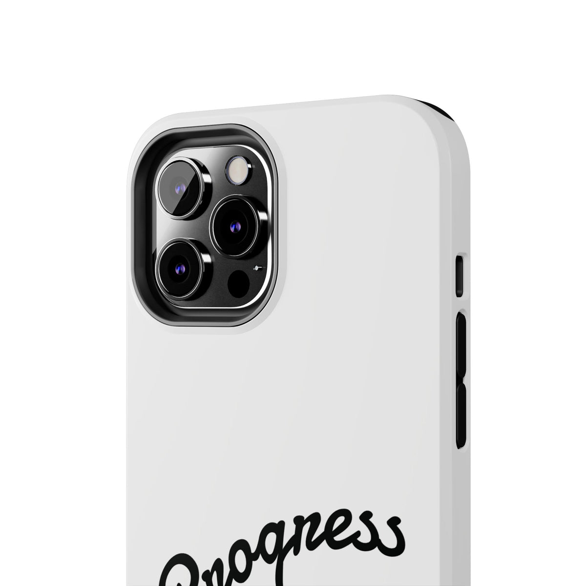 Progress Over Perfection Tough Phone Case — Minimal Motivational iPhone/Android Protective Cover
