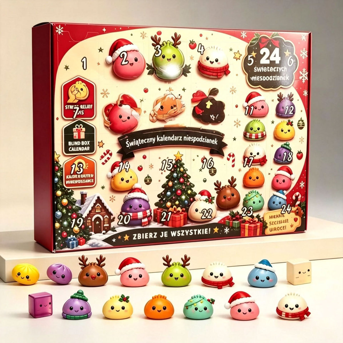 Christmas Squishies Advent Soft and Cute Toy Advent Calendar