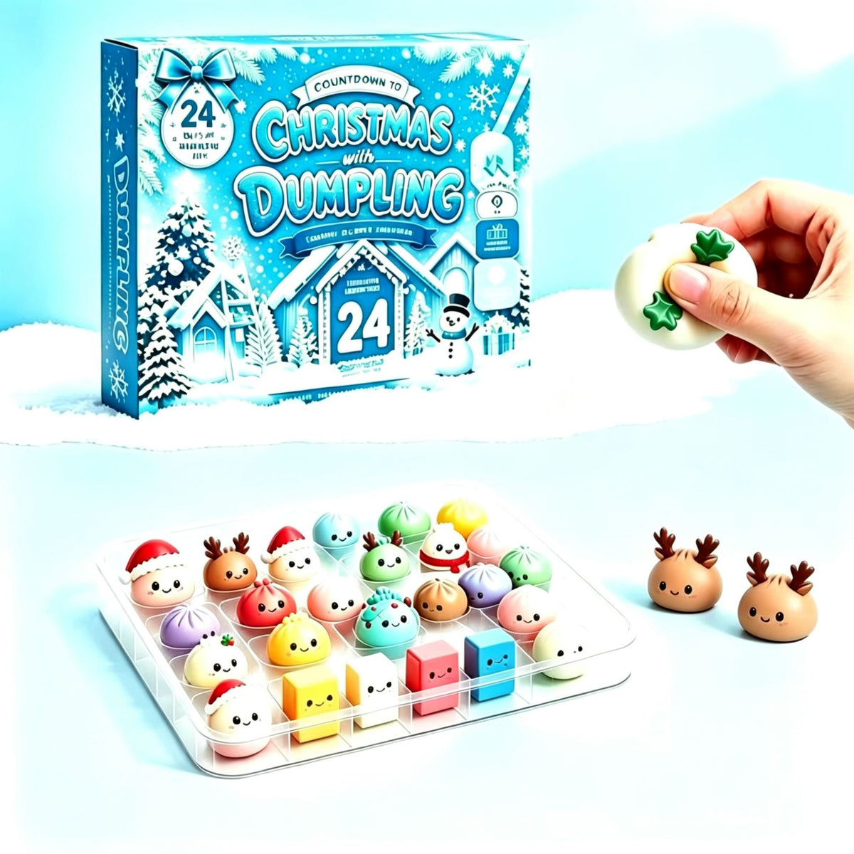 Christmas Squishies Advent Soft and Cute Toy Advent Calendar