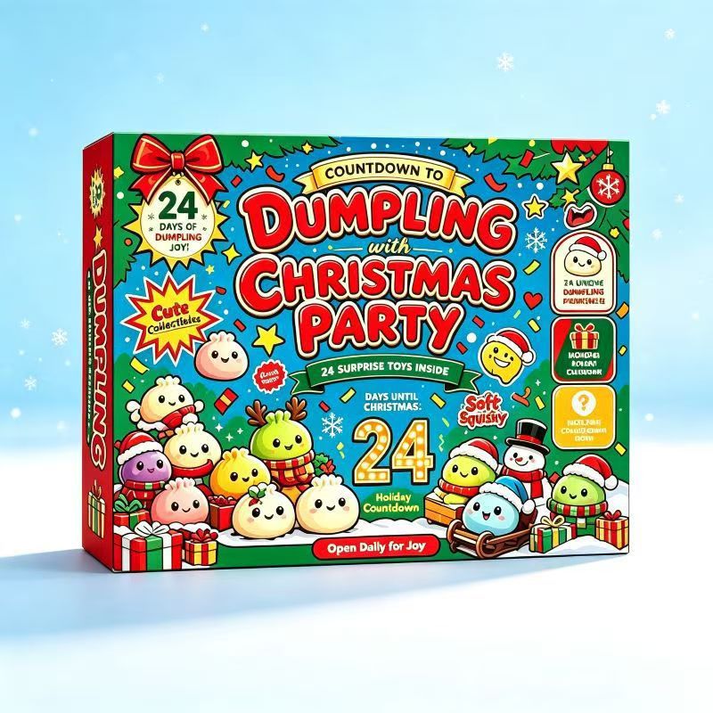 Christmas Squishies Advent Soft and Cute Toy Advent Calendar